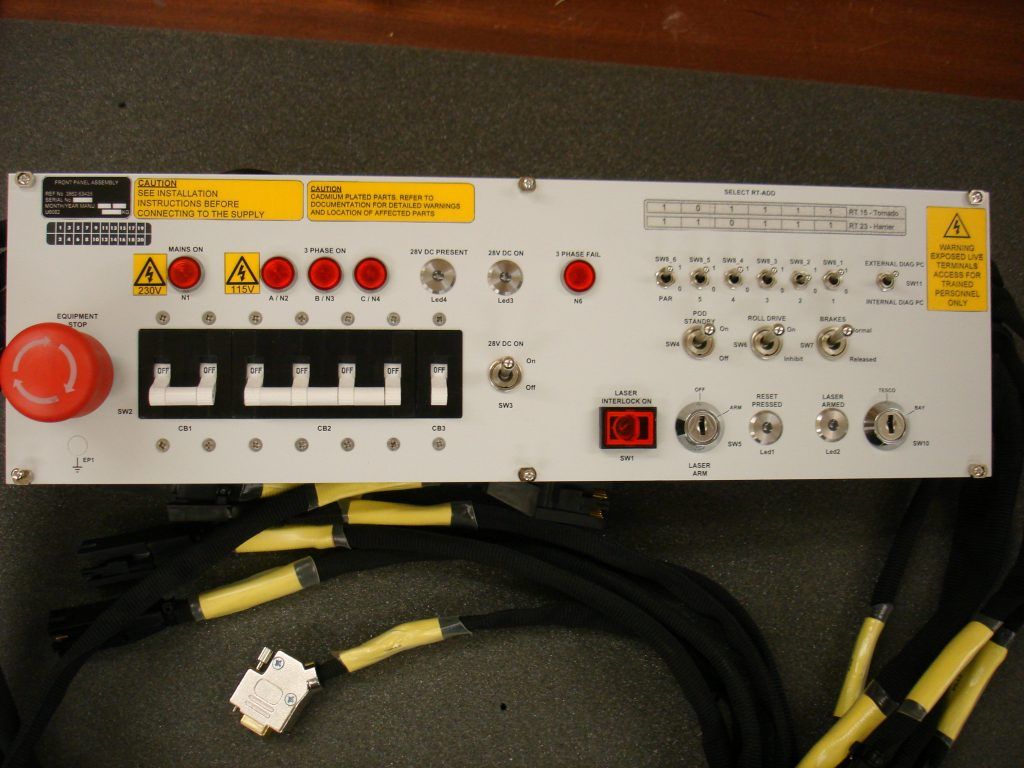 Custom electronic control panel with integrated cable harnesses